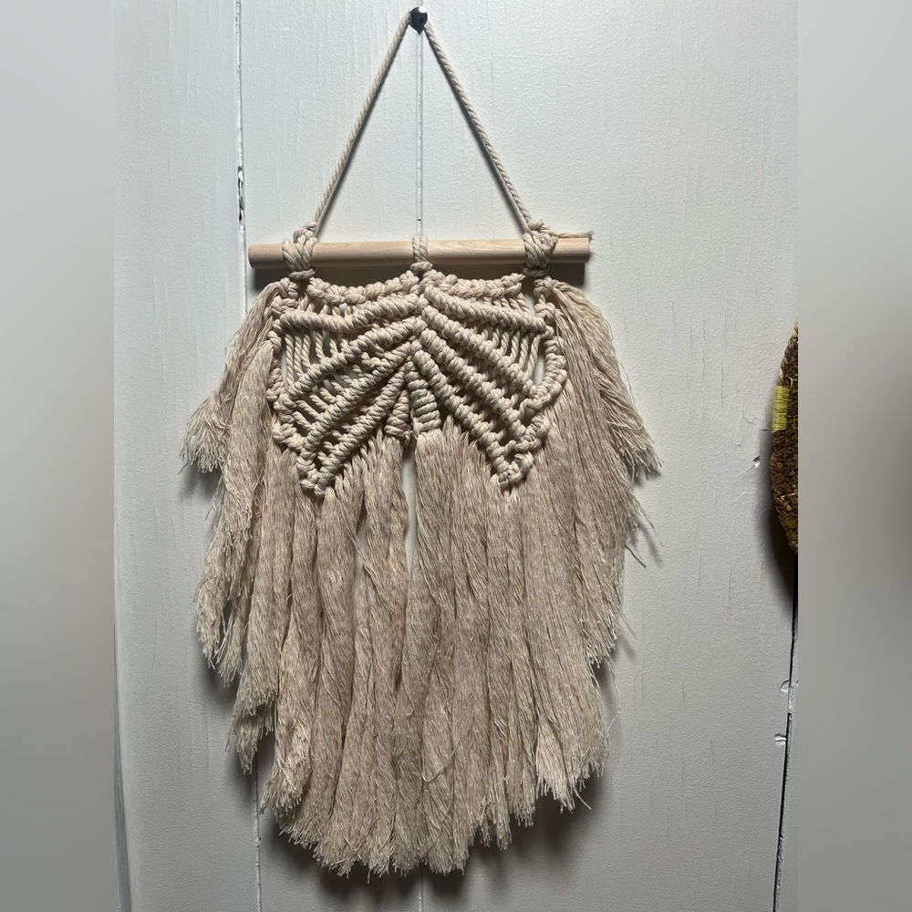 Handmade macrame wings angel wall decor